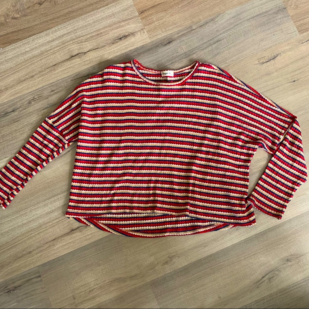 Ginger G Striped Long Sleeve Top